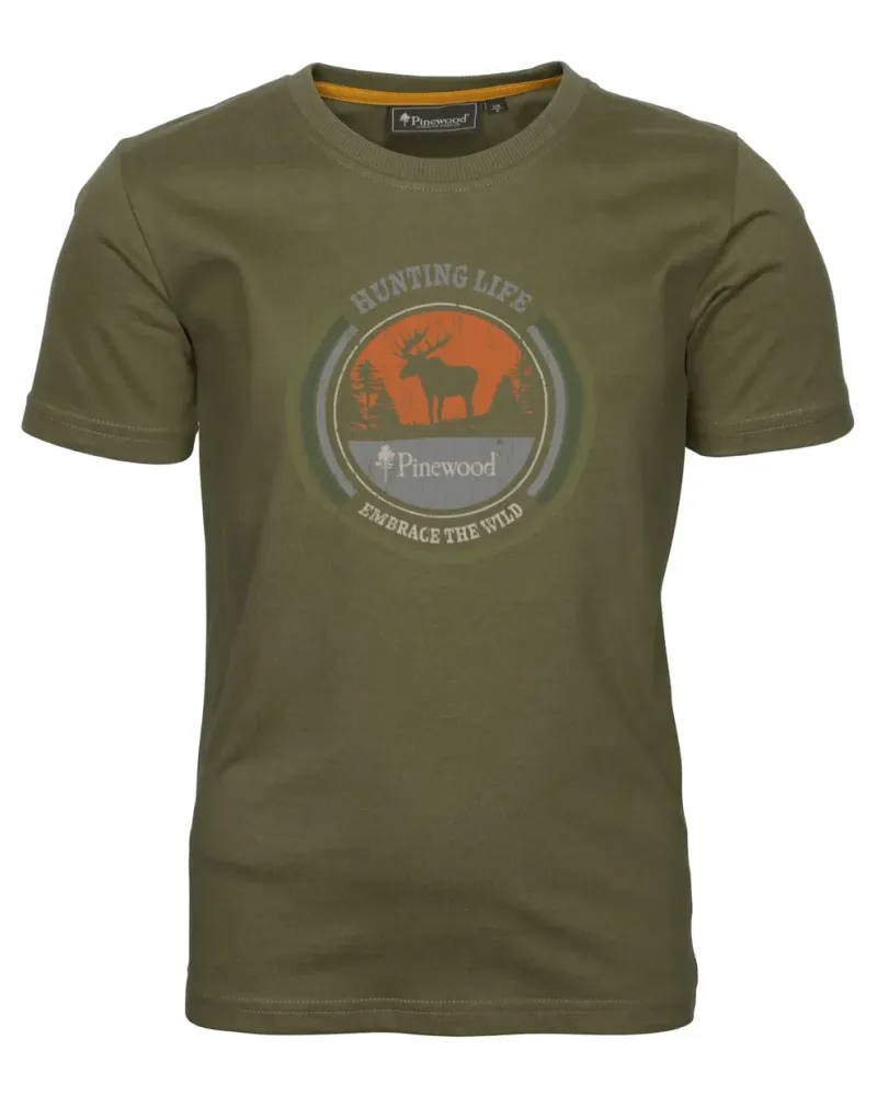 Pinewood Moose T-shirt Barn - H.Olive *