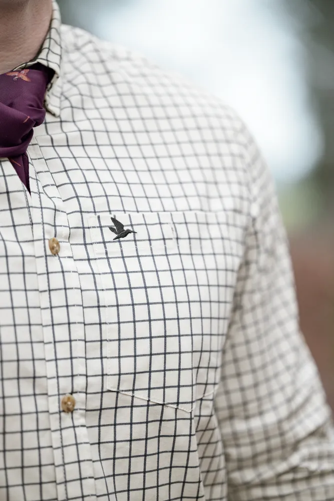 Oxford Skytteskjorta Seeland - Dark Sapphire Check *