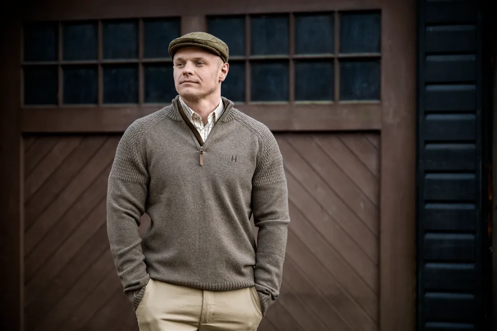 Vincent Merino Ulltröja Half Zip Härkila - Rosin *