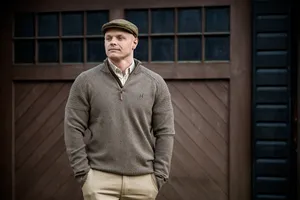 Vincent Merino Ulltröja Half Zip Härkila - Rosin *