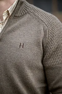 Vincent Merino Ulltröja Half Zip Härkila - Rosin *