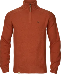 Vincent Merino Ulltröja Half Zip Härkila - Bombay Brown *