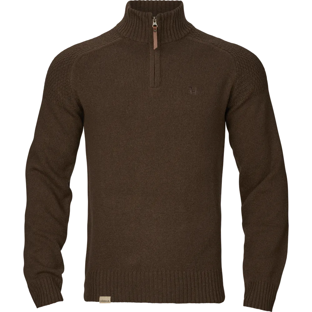 Vincent Merino Ulltröja Half Zip Härkila - Demitasse Brown *
