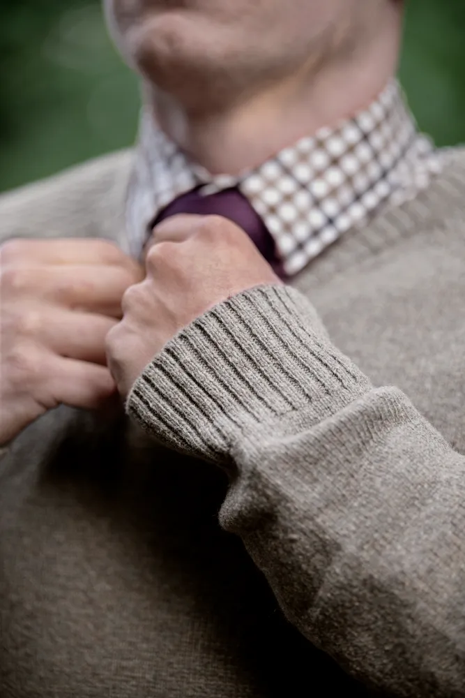 Vincent Merino V-Neck Tröja Härkila - Rosin *