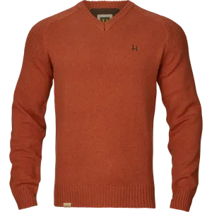 Vincent Merino V-Neck Tröja Härkila - Bombay Brown *