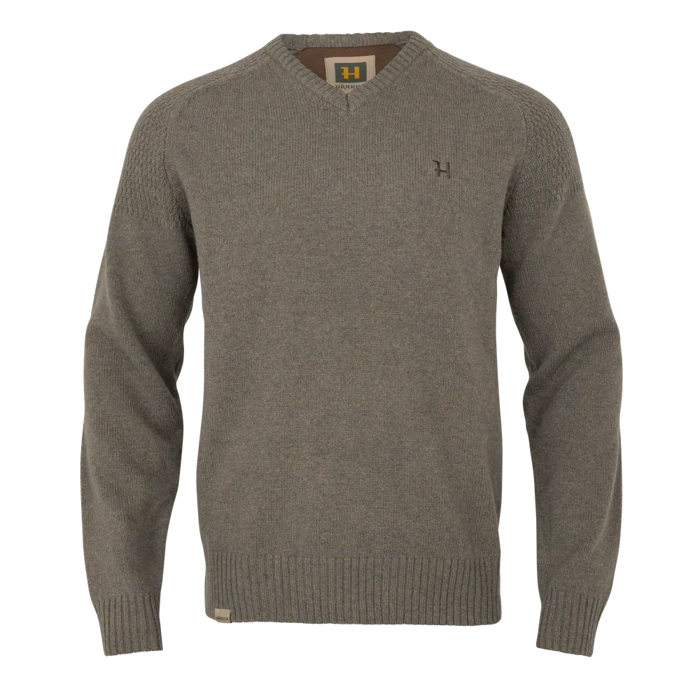 Vincent Merino V-Neck Tröja Härkila - Dark Sand *