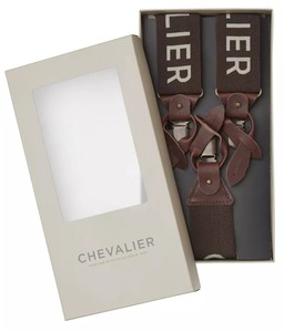 Hängslen Chevalier Logo - Brown 