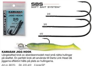 DARTS KAMASAN JIGG HOOK 5-PACK