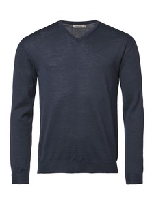Aston V-Neck Merino Pullover Chevalier - Navy 