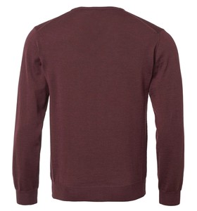 Aston V-Neck Merino Pullover Chevalier - Wine Red 
