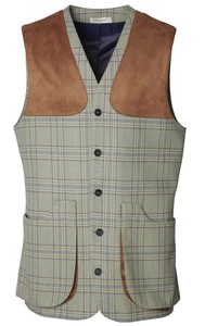 Wiston Shooting Vest Chevalier - Willow Green Checked 