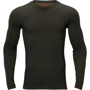 Härkila Base active L/S rund hals - Dark Willow Green 