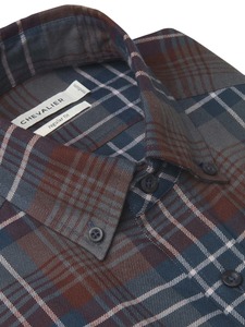 Falcon Flannel Shirt Chevalier - Rust Checked 