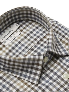 Belmont Regular Fit Shirt Chevalier - Leather Brown Checked 