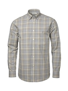Belmont Regular Fit Shirt Chevalier - Leather Brown Checked 