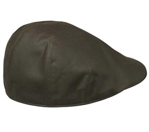 Torre Waxed Cotton Sixpence Cap Chevalier - Leather Brown 