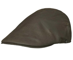 Torre Waxed Cotton Sixpence Cap Chevalier - Leather Brown 