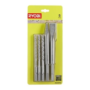Ryobi RAKSP05 Borr-/Mejselsats SDS+ 5 delar 