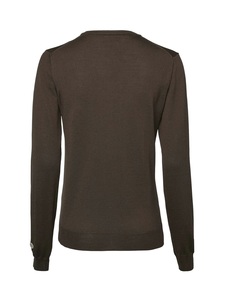 Blaise V-Neck Merino Pullover Dam Chevalier - Leather Brown 