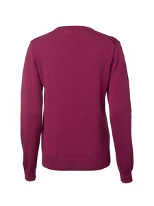 Blaise V-Neck Merino Pullover Dam Chevalier - Cherry Red 