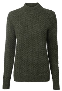 Minley Mockneck Wool Pullover Dam Chevalier - Dark Green 
