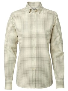 Dollis Shooting Fit Wool Shirt Dam Chevalier - Soft Green Tattersall 