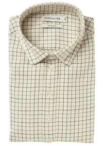 Dollis Shooting Fit Wool Shirt Dam Chevalier - Soft Green Tattersall 