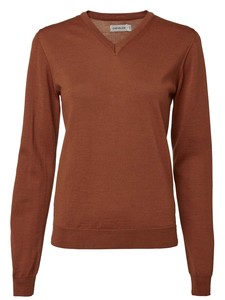 Blaise V-Neck Merino Pullover Chevalier - Amber 