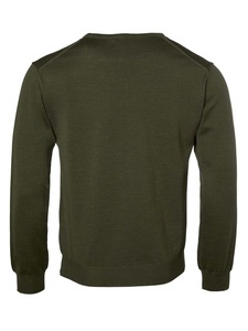 Aston V-Neck Merino Pullover Chevalier - Dark Green 