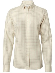 Dollis Shooting Fit Wool Shirt Dan Chevalier - Cherry Red Tattersall 