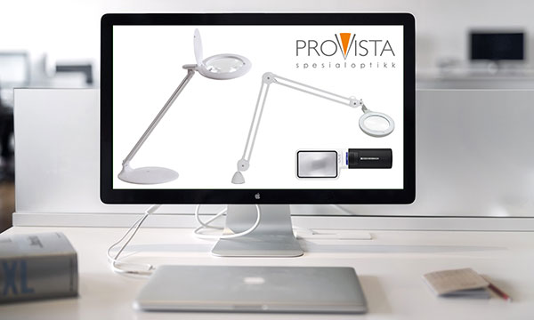 Bilde av en skjerm der skjermen viser forskjellige forstørrelseslamper.