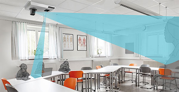 Grafikk som viser et MagniLink AIR-system i et skolemiljø