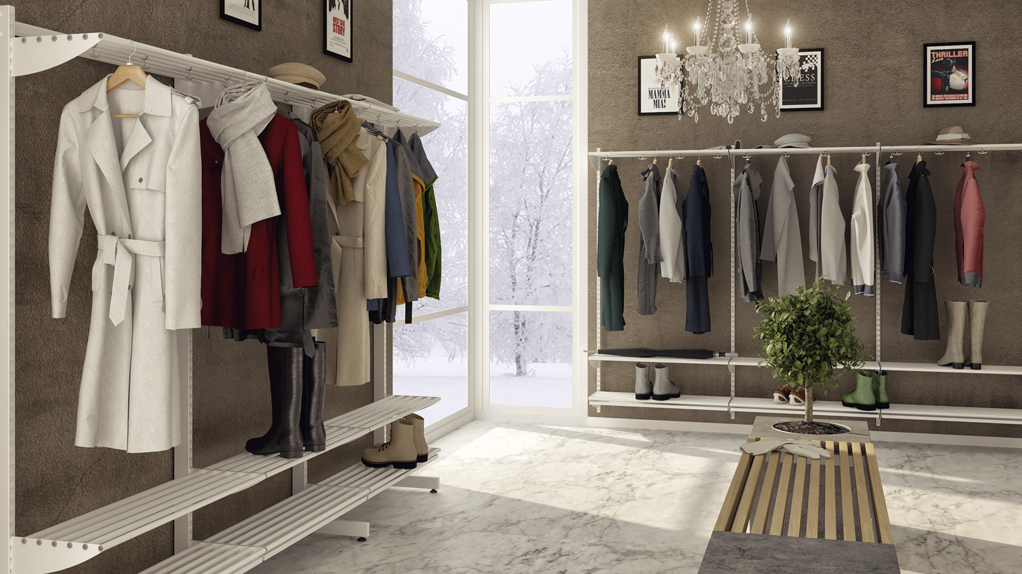 Cloak room auditorium