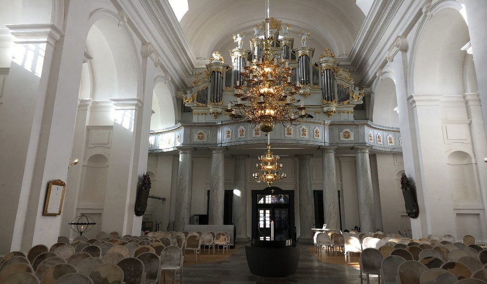 Interiör Fredrikskyrkan i Karlskrona