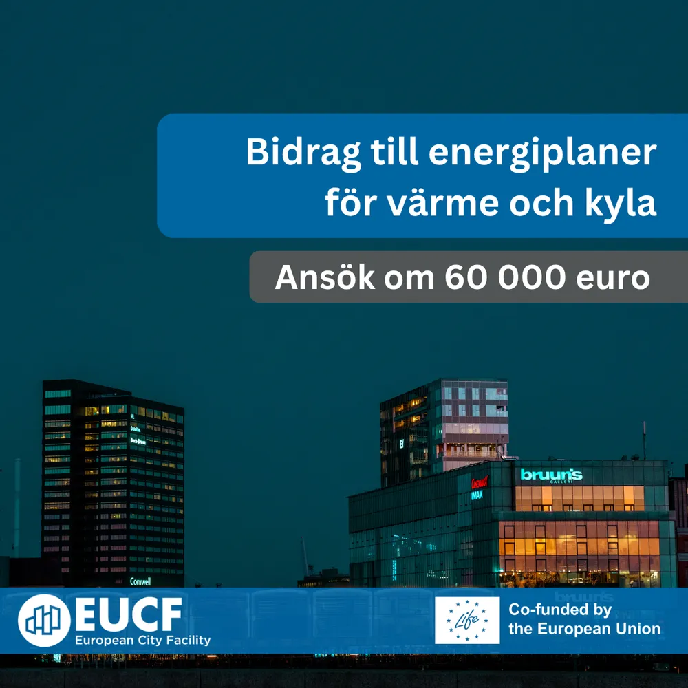 Kommuner: ansök om 60 000 euro för att planera investeringar för er energiplan