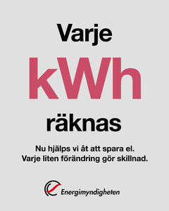 Varje kWh räknas. Nu hjälps vi åt att spara el.