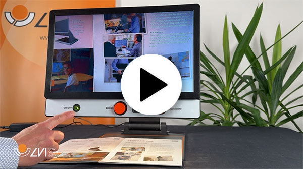 Skärmbild från en instruktionsvideo om MagniLink One.