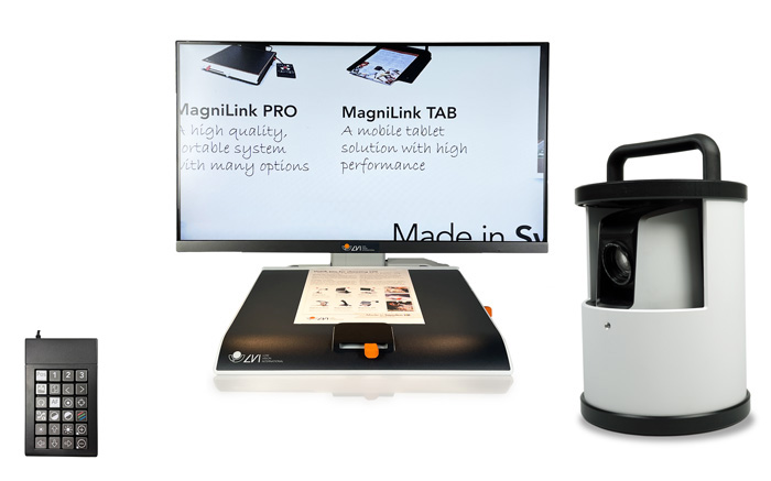 MagniLink Vision og integreret A3 komfort X/Y-bord, MagniLink AIR Go og en programmerbart betjeningspanel.