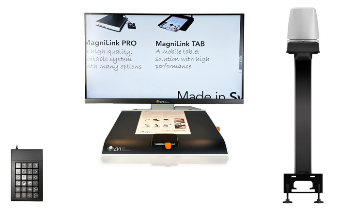MagniLink Vision og integreret A3 komfort X/Y-bord, MagniLink AIR Distance og en programmerbart betjeningspanel.