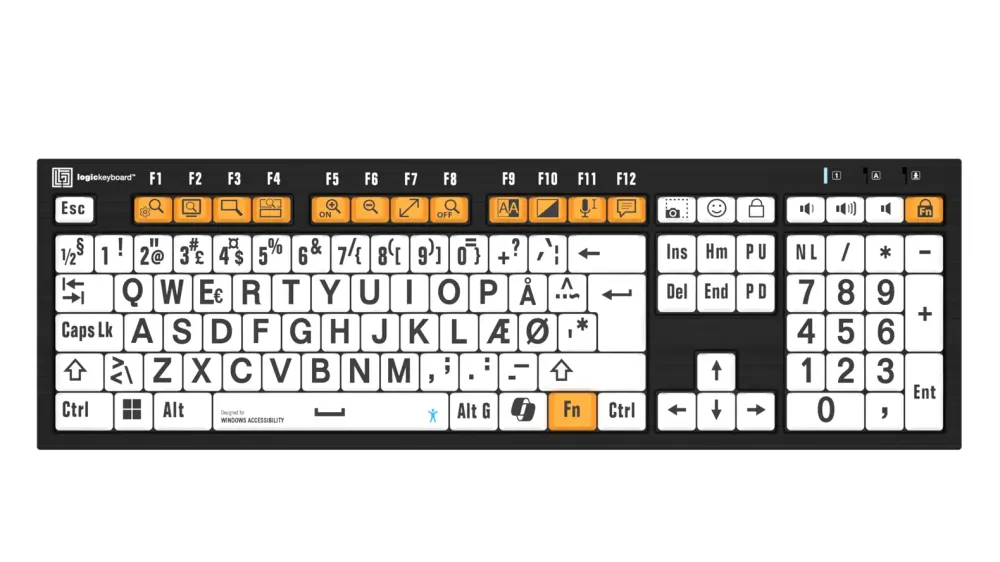 LogicKeyboard NERO Slimline tilgængeligheds-tastatur 1