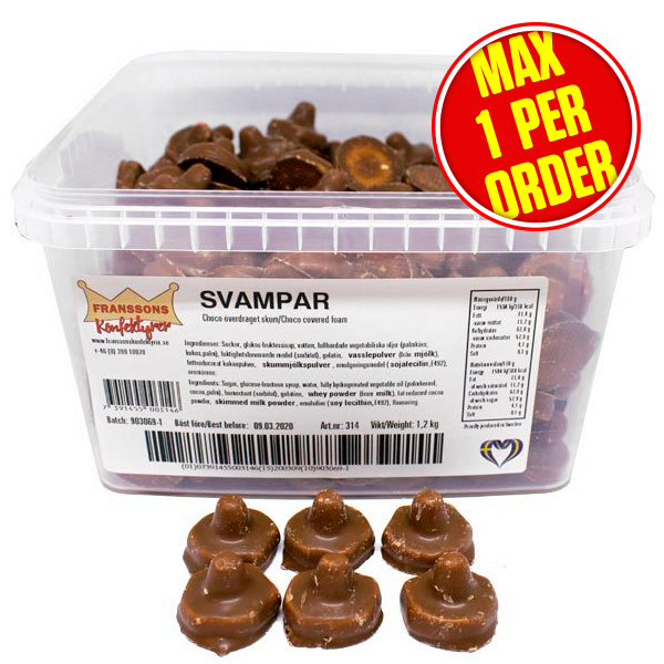 Chokladsvampar 1,2kg