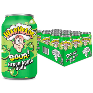 Warheads Sour Soda Green Apple 12x355ml