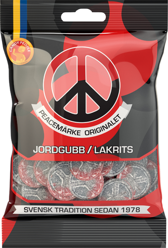 3st - Peacemärke Jordgubb/Lakrits 80g