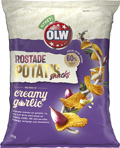 OLW Rostade Potatissnacks Creamy Garlic