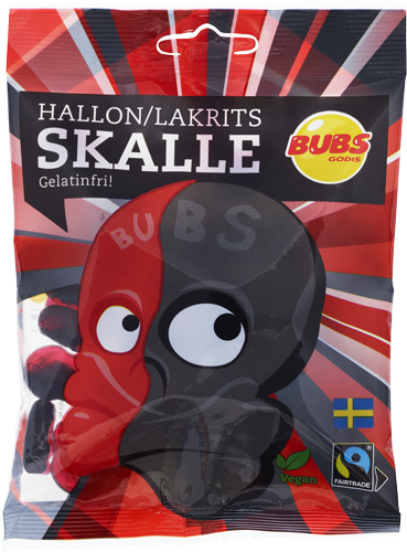 3st - Bubs Hallon/Lakritsskalle 90g