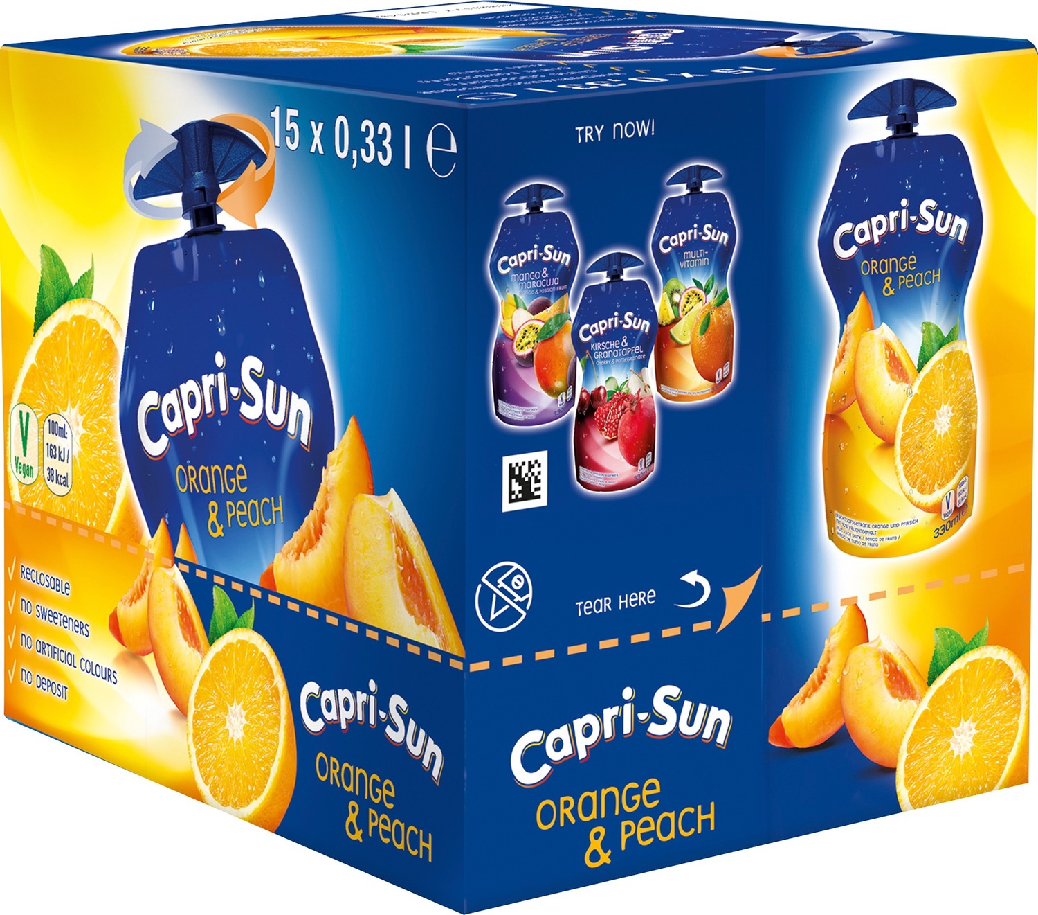 Capri-Sun 33cl Orange & Peach - 15 st