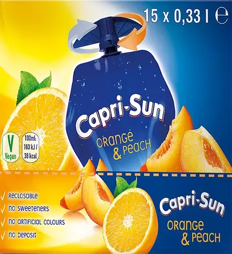 Capri-Sun 33cl Orange & Peach - 15 st