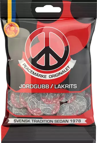 3st - Peacemärke Jordgubb/Lakrits 80g