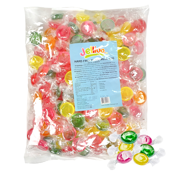 Jellioo Hård Fruktkaramell 1kg