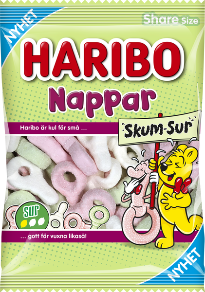 Haribo Sura Skumnappar 120g